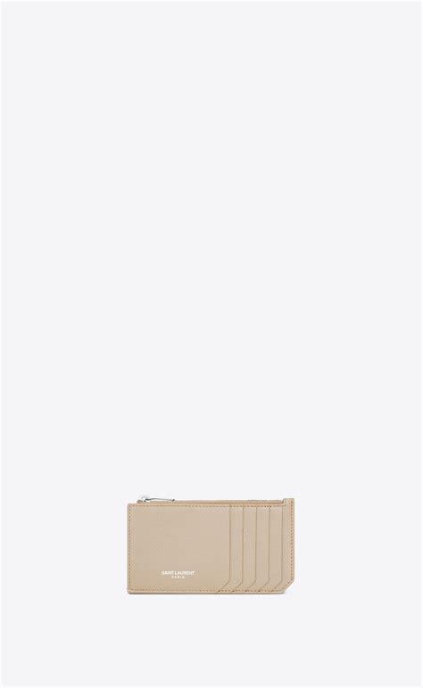 fragment zipped card case in smooth leather ysl|Saint Laurent Paris FRAGMENTS large zip card case in smooth .